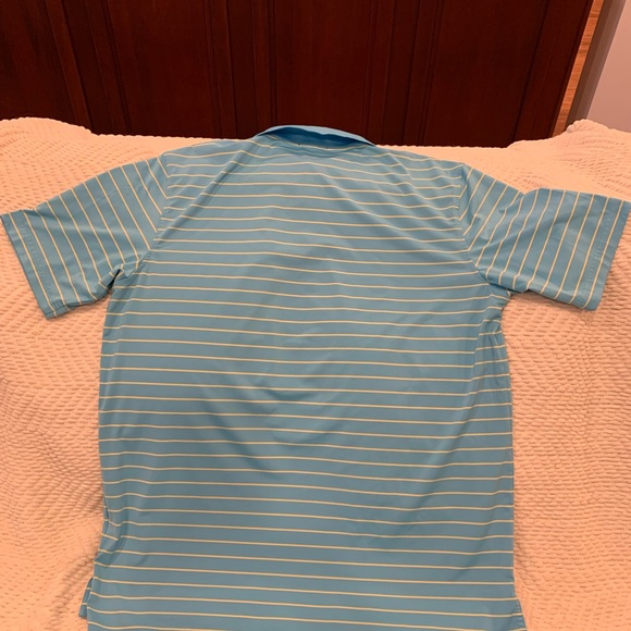 Peter Millar Striped Polo Shirt size L polyester spandex - Picture 6 of 6